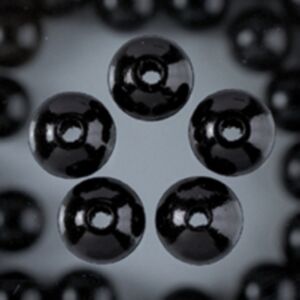 Houten kralen, rond, 8 mm, 70 stuks, zwart