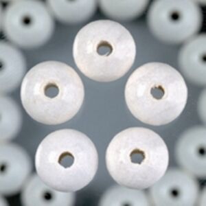 Houten kralen, rond, 10 mm, 50 stuks, wit