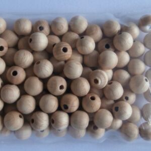 Blank houten kralen, rond, 10 mm, 100 stuks
