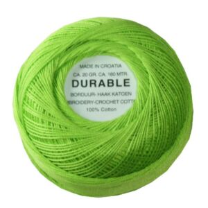Durable borduurkatoen/haakkatoen, 20 gram, lentegroen