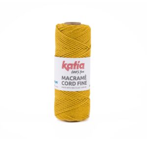 Katia macrame cord fine, 2,5 mm, 220 gram, c.a. 100 meter, geel