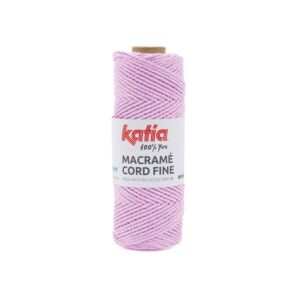Katia macrame cord fine, 2,5 mm, 220 gram, c.a. 100 meter, licht lila