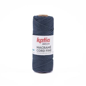 Katia macrame cord fine, 2,5 mm, 220 gram, c.a. 100 meter, blauw