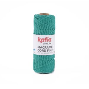 Katia macrame cord fine, 2,5 mm, 220 gram, c.a. 100 meter, turquoise