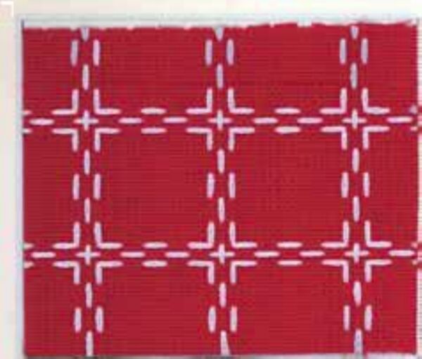 Beiersbont doorstopstof, 160 cm, rood-wit