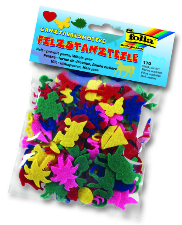 Vilten stansdelen, algemeen assortiment, 170 st
