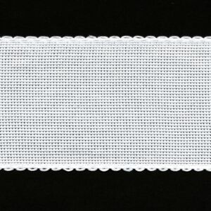Katoenen aidaband, 75 mm, 10 meter, wit