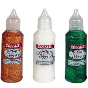 Colorall 3-D glittergel/glitterlijm deco, 8x50ml, assortiment