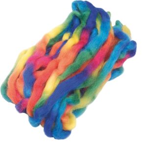 Regenboogwol/lontwol, 25 gram, heldere tinten