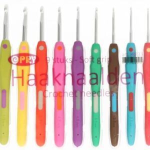 Haaknaalden set soft grip, 2.00 - 6.00mm, 9 stuks