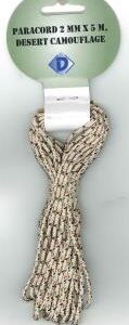 OUTLET Paracord / koord / touw, 2 mm, 5 meter, desert camouflage