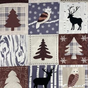 Bedrukte katoen winter / kerst,114cm breed