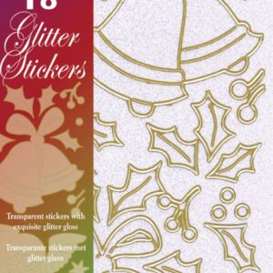 Peel - off glitter stickervellen, 10 stuks assortiment, kerst