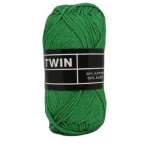 Twin katoen- en acrylgaren, 50 gram, groen