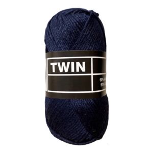 Twin katoen- en acrylgaren, 50 gram, marineblauw