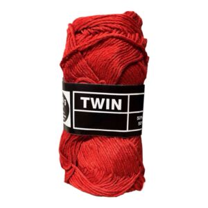 Twin katoen- en acrylgaren, 50 gram, rood