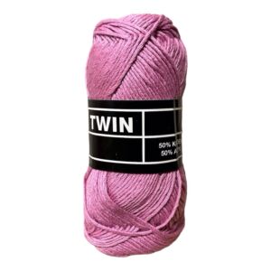 Twin katoen- en acrylgaren, 50 gram, helder roze