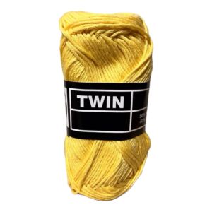 Twin katoen- en acrylgaren, 50 gram, geel