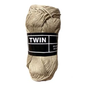 Twin katoen- en acrylgaren, 50 gram, beige