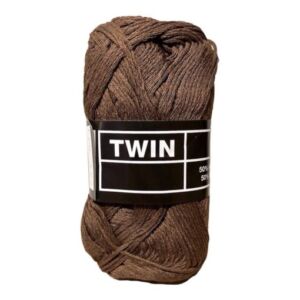 Twin katoen- en acrylgaren, 50 gram, bruin