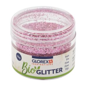 Bio glitter fijn, 10 gram, roze