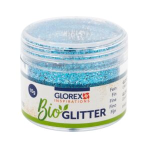 Bio glitter fijn, 10 gram, lichtblauw