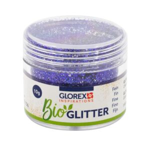 Bio glitter fijn, 10 gram, blauw