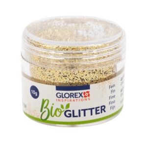 Bio glitter fijn, 10 gram, champagne
