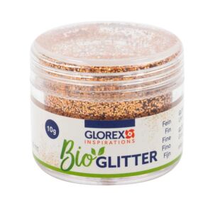 Bio glitter fijn, 10 gram, koper