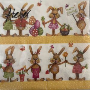 OUTLET Papieren servetten 33x33cm 20st paashazen