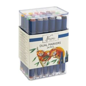 Alcoholmarkers met duo punt, assortiment, 24 stuks