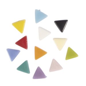 Glasmozaieksteentjes driehoek, 9,7 x 8,5 x 4 mm, 500 gram assortiment