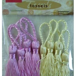 Tassels / kwastjes, romantic, 8 stuks (2 x 4 st)