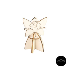Houten lasergesneden insteek bouwpakket, Feeënprinses