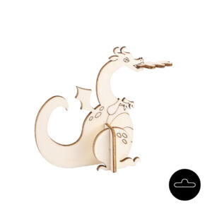 Houten lasergesneden insteek bouwpakket, Draak