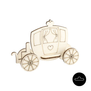 Houten lasergesneden insteek bouwpakket, Koets