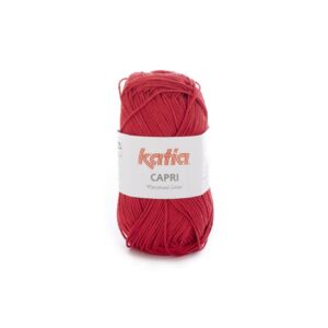 Katia Capri gemerceriseerd katoengaren, 50 gram, 82059 rood