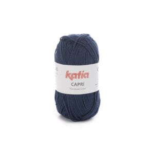 Katia Capri gemerceriseerd katoengaren, 50 gram, 82066 donkerblauw