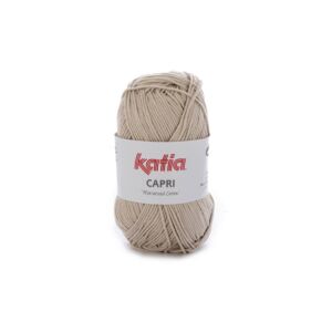 Katia Capri gemerceriseerd katoengaren, 50 gram, 82067 lichtbeige