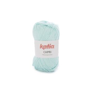 Katia Capri gemerceriseerd katoengaren, 50 gram, 82083 witachtig groen