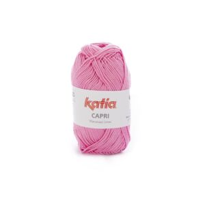 Katia Capri gemerceriseerd katoengaren, 50 gram, 82100 kauwgom roze