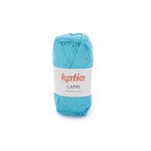 Katia Capri gemerceriseerd katoengaren, 50 gram, 82101 turquoise