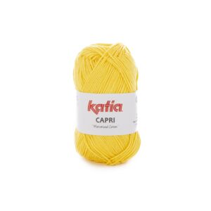 Katia Capri gemerceriseerd katoengaren, 50 gram, 82118 lichtgeel