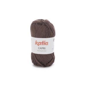 Katia Capri gemerceriseerd katoengaren, 50 gram, 82127 donkerbruin