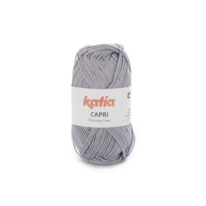 Katia Capri gemerceriseerd katoengaren, 50 gram, 82128 grijs