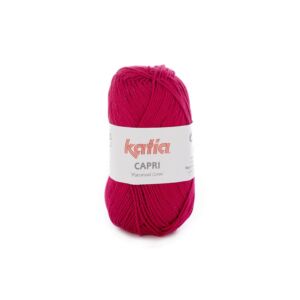 Katia Capri gemerceriseerd katoengaren, 50 gram, 82129 donker fuchsia