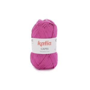 Katia Capri gemerceriseerd katoengaren, 50 gram, 82138 licht fuchsia
