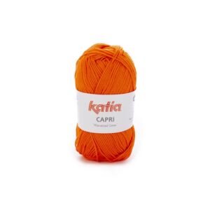 Katia Capri gemerceriseerd katoengaren, 50 gram, 82143 intens oranje