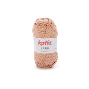 Katia Capri gemerceriseerd katoengaren, 50 gram, 82148 licht oranje