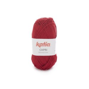Katia Capri gemerceriseerd katoengaren, 50 gram, 82150 licht bordeaux rood